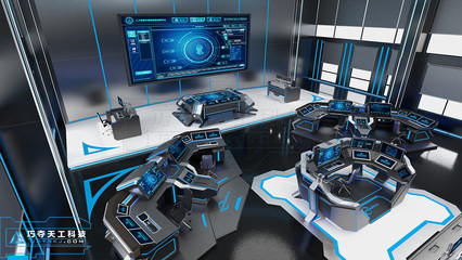 巧奪天工科技控制臺-科技感人工智能創(chuàng)新研發(fā)中心